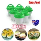 NEW Lettes Egg Cooker Hard Boiled Eggs without the Shell 6set Egg Cups LQ