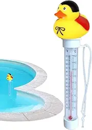 Floating Pool The-rmometer | Pool Thermometer Floating Easy Read | Water Temperature Gauge with String | No Complex Use | Wide Applicability | 20x6cm | for Swimming Pool Pond Aquarium Bathtub Bath