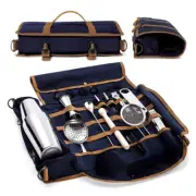 Portable Canvas Tool Bag Blending Tool Shockproof Bartender Wine Set Storage Bag