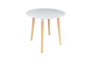 Chotto Enso Round Top Dining Table 80cm - White
