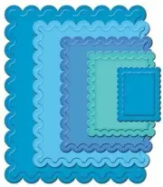 Spellbinders Nestabilities CLASSIC SCALLOPED RECTANGLES LARGE CUT EMBOSS STENCIL