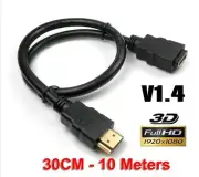 10M 5M 1.5M HDMI EXTENSION LEAD Male to Female v1.4 HD TV 4K Short Cable Cord AU