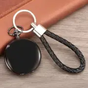 Steampunk Unisex Alloy Quartz Analog Pocket Watch with Pendant Key Ring Rope