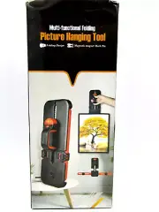 Multi Functional Folding Picture Hanging Tool, With Level - Black