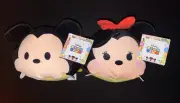 New! Tsum Tsum Disney MICKEY AND MINNIE MOUSE 9” Soft Plush Stuffed Toy