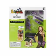 Create & Learn Kids DIY Children 10pc Project Kit w/ Real Tools & Project's Belt