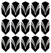5 Sets Harrows Marathon Slim Dart Flights - Ships w/ Tracking - Black & White
