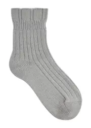 Falke Bedsock Rib Wool-blend Socks - Grey 3639 (IT36 - 39 / UK3 - 6)