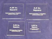 4 Piece Square Set -Actual sizes Acrylic 1/8" Laser Cut Quilt Templates-