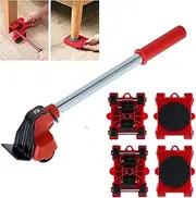 5pcs Furniture Mover Lifter Tool Kit, Heavy Duty Furniture Lifter with 4 Sliders for Easy and Safe Moving Furniture Slides Kit Furniture Move Roller Tools for Sofas Couches Refrigerators