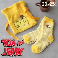 在飛比找蝦皮購物優惠-<pgs7>日本湯姆貓與傑利鼠毛茸茸束口袋襪子組