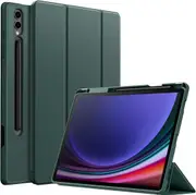MCC For Samsung Galaxy Tab S10+ Plus 12.4" Case Cover Soft Back Pen Slot X820 X826 [Dark Green]