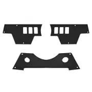Polaris RZR XP 1000 Dash Panel Set of 3 Black Aluminum CNC