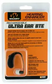 Walker's Ultra Ear BTE Sound Amplification USB-Rechargeable Compact 48 Hours