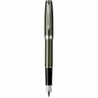 Parker Sonnet Lacquer Verdigris & Silver Fountain Pen 18Kt Gold Fine Pt In Box