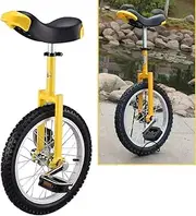 Yellow 16/18/20 Inch Wheel Unicycle Cycling Bike with Comfortable Release Saddle Seat, for Kids Teenagers Practice Riding Improve Balance (Color : Yellow, Size : 20 Inch Wheel) Durable TDF