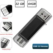 32GB 64GB i Flash Drive OTG Adapter Type C USB 3.0 Storage Memory Stick
