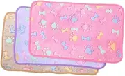SUPVOX Small Dog Cat Blankets 3pcs Washable Pet Blankets Fleece Material Soft Cozy for Puppies Kittens