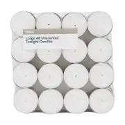 Unscented & Scented Bulk Tealight Candles Smokeless Burning,pack Of 48 Candles