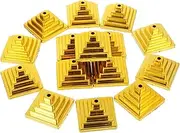 ROMISBABA Desk Mini Flag Holder Set 30pcs Small Flag Stand Gold Plastic Base for Office Table Display Stand