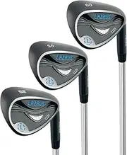 LAZRUS Premium Forged Golf Cavity Back Wedges for Men & Women - Max Spin | Control Bad Shots | Milled Full Face | 50 52 54 56 58 60 Degree Golf Wedges (RHB CB, 52 56 60)