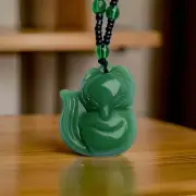Fox Jade Stone Hand Carved Jade Pendant Necklace Jewelry Gift