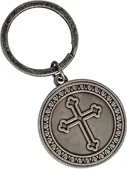 Dicksons Round Zinc Alloy Metal, Christian Inspirational, Split Key Ring, for Bible Bag/Backpack/Purse/Lanyard or Wallet
