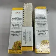 3 GiGi Natural Muslin Epilating Strips - Petite 100- STRIPS Wax Muslin