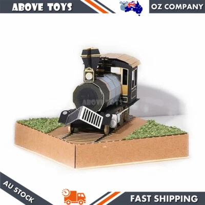 PaperNthought Steam Train Paper Puzzle Retro Style Puzzle Toy Model Kit
