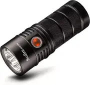 SP36 Pro Rechargeable LED Flashlight 8000 Lumens Max, Powerful Flashlight with 4