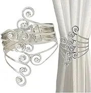 Curtains Tiebacks, Metal Holdback Window Draperies, Decorative Curtains Tiebacks Buckles Holdbacks, Home Outdoor Bedroom Living Room for Elegant Spaces