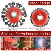 4Pcs Wire Brush Set Wire Derusting Wheel Brush Set Angle Grinder Wire Brush·.