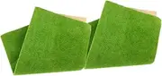 2pcs Model Grass Mat Artificial Turf DIY Landscape Decor Fake Grass Table Supply