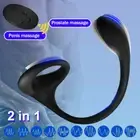 Cock Ring Vibrator Prostate Massager Remote Control Anal Butt Plug Adult Sex Toy