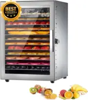 Commercial Food Dehydrator 12 Tray Steel Jerky Fruit Veg Timer Temp Control