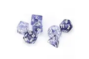 Polyhedral Dice - 7D Nebula Black/White Set