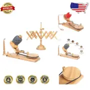 Compact Wooden Yarn Ball Winder Set - Efficient Swift for Tangle-Free Yarn