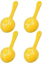 4Pcs Rice Paddle Non Stick Rice Serving Spoon Rice Scooper Spoons Mold Rice Ball Maker (Yellow, 18 * 5 * 8.4CM)