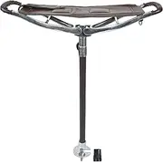 Gentry Choice Outdoor Hunting Rod Spectator Seat, Adjustable Leather Walking Stick Seat Portable High Chair Shooting Leather Seat, Backpacking Folding Stool | Fishing Seat Camping Chair (Coffee)