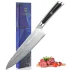Sunnecko 8 Inch Chef Knife Damascus Steel Meat Cleaver Cooking Slicing Gift Set