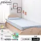 【TENDAYs】成長型兒童健康床墊3尺標準單人(15cm厚記憶床 兩色可選)-買床送枕