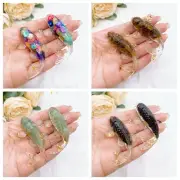 Natural Quartz Crystal Chippings Epoxy Gum Small Fish Koi Resin Orgonite Decor