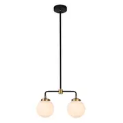 Goth 2L Kitchen Bench Pendant Lights Brass Opal Glass | Marden Designer