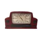 Large Metal Vintage Car Design Wall Clock Antique Red