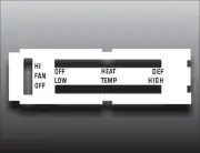 White Heater Control Switch Overlay for 1970-1976 Dodge Dart Non-AC Vent