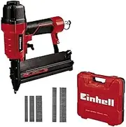 Einhell TC-PN 50 Compressed Air Stapler (2-in-1 Combination Device Stapler & Nailer, Safety Nose, Includes 1,500 Staples & 2,000 Nails, Oil Bottle (Without Oil), Plug Nipple, Carry Case)