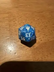 Magic the Gathering D20 Dice Spindown Counter Blue 1x MtG Planeswalker Symbol