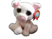 Aurora Dreamy Eyes Plush Pig Bacon Pink Sitting with Tags Big Eyes EXCELLENT