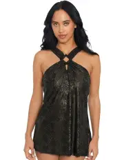 [Magicsuit] Xantu Beverly 2-in-1 Short Convertible Swimdress in Black/Brown