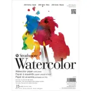 Strathmore Watercolor Paper Pad 11"X15"-90lb Student Grade 15 Sheets 251110